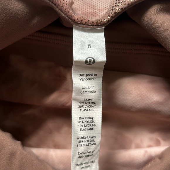 LULULEMON ALIGN WAIST-LENGTH TANK SHINE DIAMOND DYE MISTY SHELL CACOA FOIL SZ 6 - Picture 8 of 8